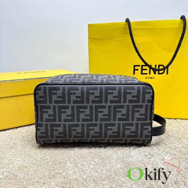 Okify Fendi FF Toiletry Case In Black 27.5x13x16cm - 1