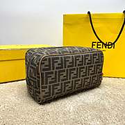 Okify Fendi FF Toiletry Case In Brown 27.5x13x16cm - 4