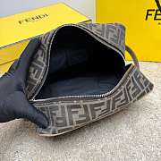 Okify Fendi FF Toiletry Case In Brown 27.5x13x16cm - 3