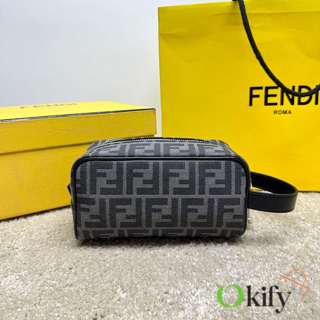Okify Fendi FF Toiletry Case In Black 19x10x8cm  - 1