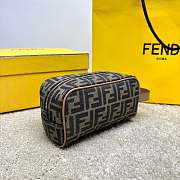 Okify Fendi FF Toiletry Case In Brown 19x10x8cm  - 3