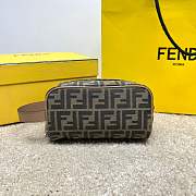 Okify Fendi FF Toiletry Case In Brown 19x10x8cm  - 2