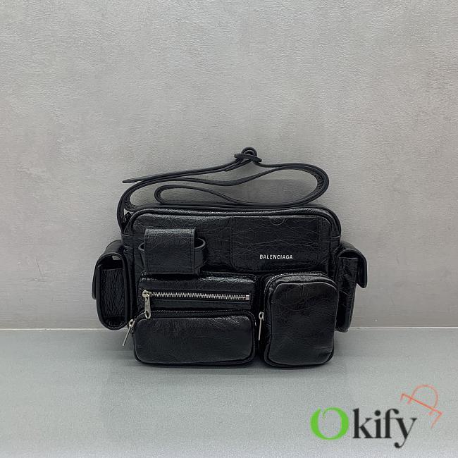 Okify Balenciaga Superbusy Bag In Black 22x16x6cm  - 1