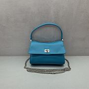 Okify Balenciaga Mini Rodeo Bag In Blue 18x12x4.5cm  - 1
