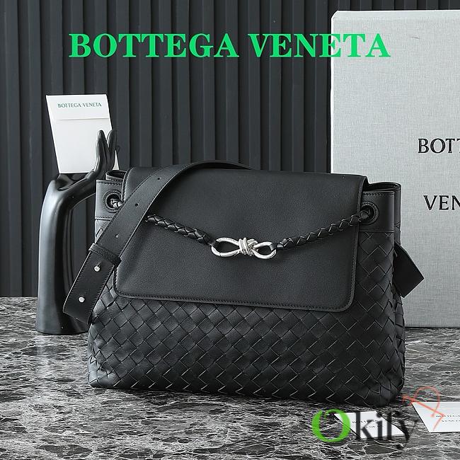 Okify Bottega Veneta Andiamo Messenger Bag In Black 37x26x13cm - 1
