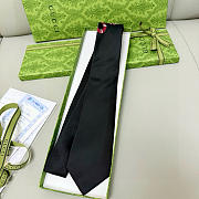 Okify Gucci Black Silk Tie With Snake 7cm - 1