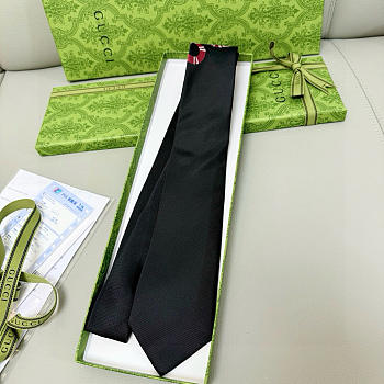 Okify Gucci Black Silk Tie With Snake 7cm