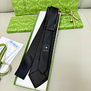 Okify Gucci Black Silk Tie With Snake 7cm - 6