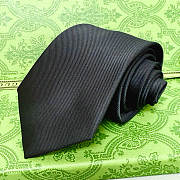 Okify Gucci Black Silk Tie With Snake 7cm - 5