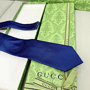 Okify Gucci Blue Silk Tie With Snake 7cm - 5