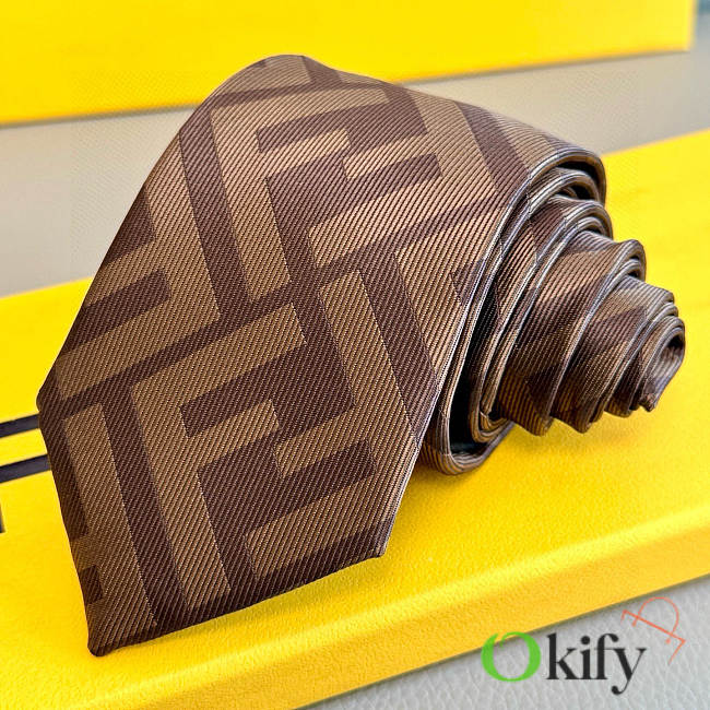 Okify Fendi FF Brown Tie 23850 - 1