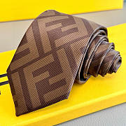 Okify Fendi FF Brown Tie 23850 - 1