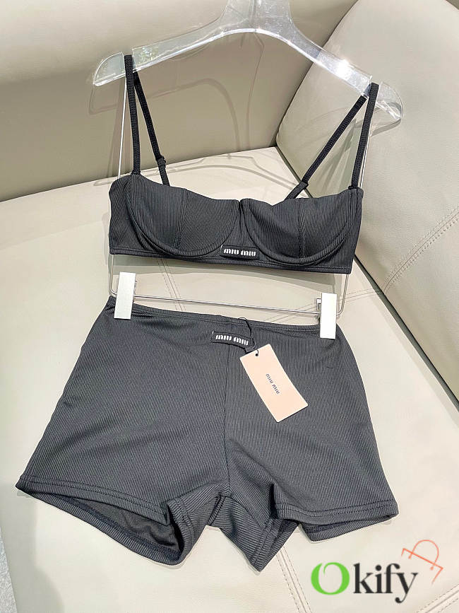 Okify MiuMiu Gray 2 Piece Swimsuit S-XL - 1