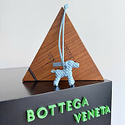 Okify Bottega Veneta Dog Bag Charm In Light Blue  - 1
