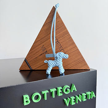 Okify Bottega Veneta Dog Bag Charm In Light Blue 