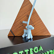 Okify Bottega Veneta Dog Bag Charm In Light Blue  - 6