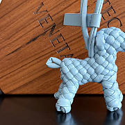 Okify Bottega Veneta Dog Bag Charm In Light Blue  - 3
