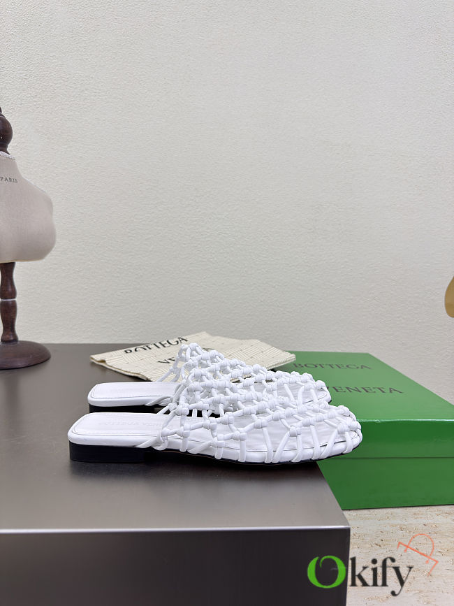 Okify Bottega Veneta Riva Mules Slides In White EU35-42 - 1