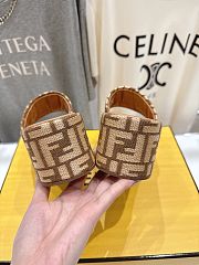 Okify Fendi Brown Platform Slides EU35-41 - 2