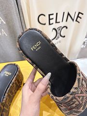 Okify Fendi Dark Brown Platform Slides EU35-41 - 3