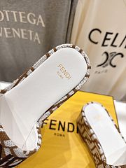 Okify Fendi White Platform Slides EU35-41 - 6