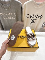 Okify Fendi White Platform Slides EU35-41 - 3