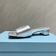 Okify Prada Square Toe Low Heels In Silver EU35-41 - 4
