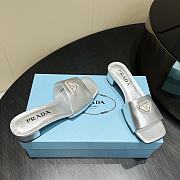 Okify Prada Square Toe Low Heels In Silver EU35-41 - 3