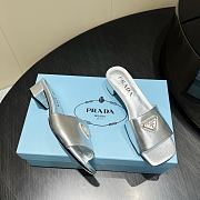 Okify Prada Square Toe Low Heels In Silver EU35-41 - 2