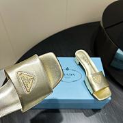 Okify Prada Square Toe Low Heels In Gold EU35-41 - 6