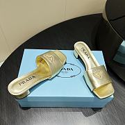 Okify Prada Square Toe Low Heels In Gold EU35-41 - 3