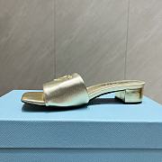 Okify Prada Square Toe Low Heels In Gold EU35-41 - 2