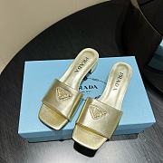 Okify Prada Square Toe Low Heels In Gold EU35-41 - 1