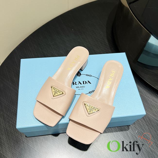 Okify Prada Square Toe Low Heels In Nude EU35-41 - 1