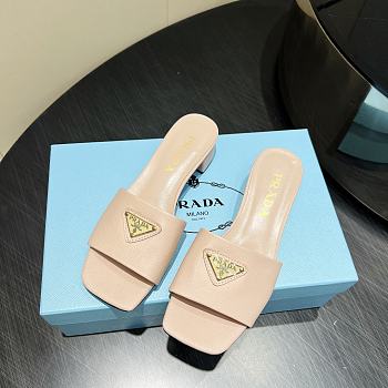 Okify Prada Square Toe Low Heels In Nude EU35-41