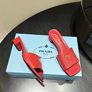 Okify Prada Square Toe Low Heels In Red EU35-41 - 3