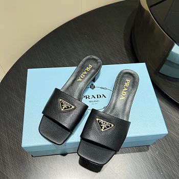 Okify Prada Square Toe Low Heels In Black EU35-41