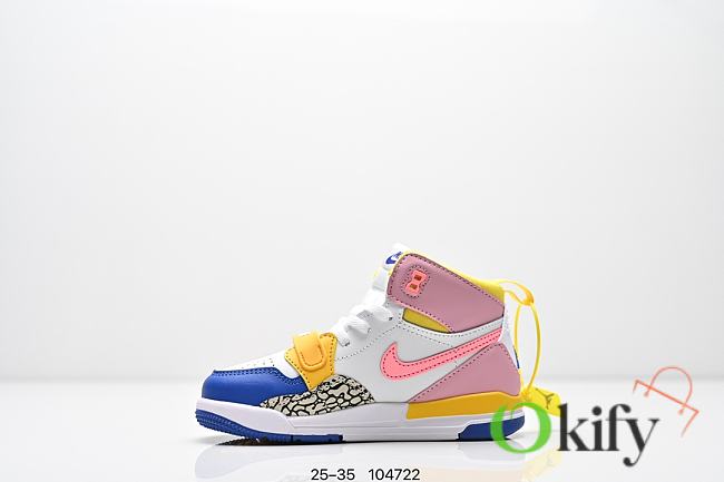 Okify Nike Air Jordan Legacy 312 Sneakers In Pink And Dark Blue For Kids EU25-35 - 1