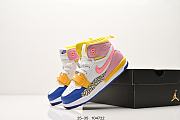 Okify Nike Air Jordan Legacy 312 Sneakers In Pink And Dark Blue For Kids EU25-35 - 2