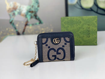 Okify Gucci Navy Blue Small Wallet 10.5x7x2.5cm