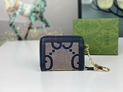 Okify Gucci Navy Blue Small Wallet 10.5x7x2.5cm - 2