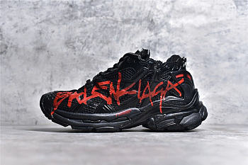 Okify Balenciaga Graffiti Black And Red Sneakers EU35-46
