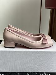 Okify Christian Louboutin Low Block Heel Ballet Shoes In Pink EU35-42 - 1