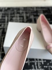 Okify Christian Louboutin Low Block Heel Ballet Shoes In Pink EU35-42 - 6