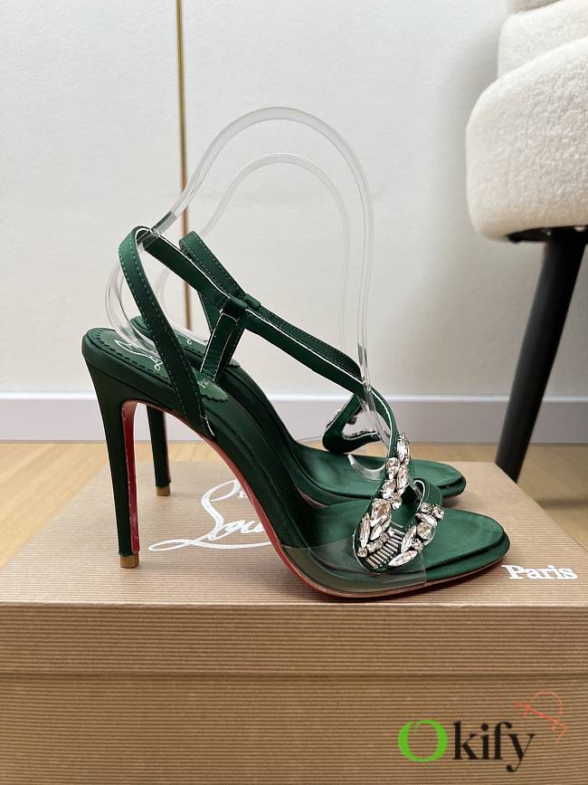 Okify Christian Louboutin Rosalie Heels In Green 10.5cm EU35-43 - 1