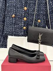 Okify Christian Louboutin Low Block Heel Ballet Shoes In Black EU35-41 - 1