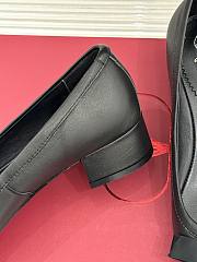 Okify Christian Louboutin Low Block Heel Ballet Shoes In Black EU35-41 - 5
