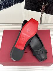 Okify Christian Louboutin Low Block Heel Ballet Shoes In Black EU35-41 - 4
