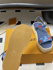 Okify Louis Vuitton x TM Maya Cherry Platform Sandals In Blue 5cm EU35-41 - 4