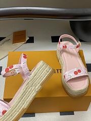 Okify Louis Vuitton x TM Maya Cherry Platform Sandals In Pink 5cm EU35-41 - 2